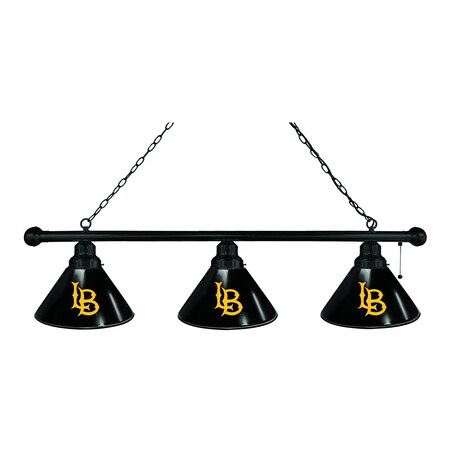 Long Beach State University 3 Shade Billiard Light,Black Fixture